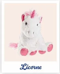 LOT 2 PELUCHES BOUILLOTTES LICORNES