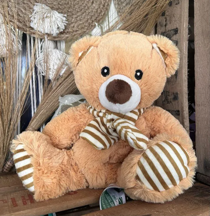 LOT 3 PELUCHES BOUILLOTTES OURS CREME