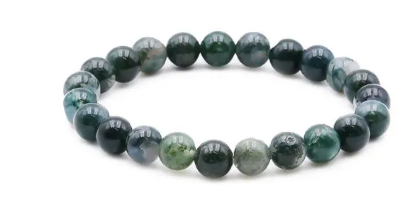 BRACELET AGATE MOUSSE AB  8MM 