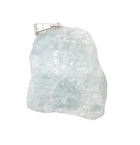 PENDENTIF PIERRE BRUTE AIGUE MARINE A