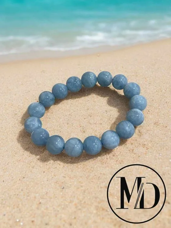 BRACELET AIGUE MARINE BRESIL AA BOULE 12MM