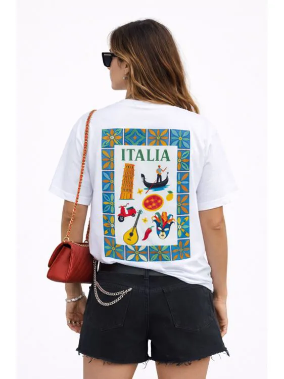 T SHIRT ITALIE ALEGRIA COL ROND DU XS AU 3XL