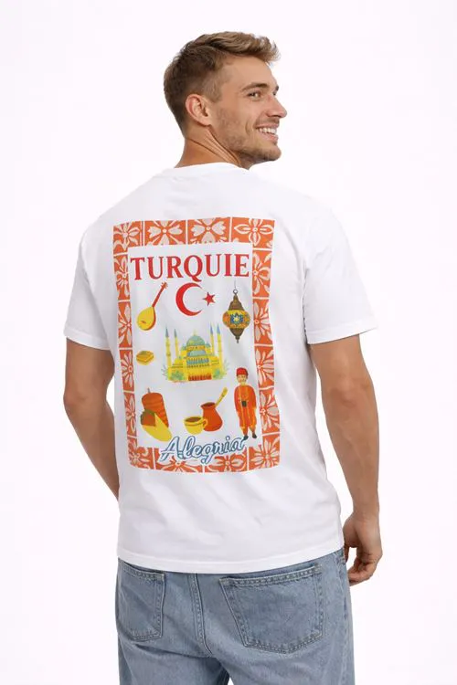 T SHIRT TURQUIE ALEGRIA COL ROND DU XS AU 3XL
