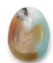 PENDENTIF PIERRE PERCEE AMAZONITE MULTICOLORE 