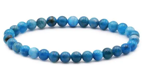BRACELET APATITE BLEUE A+ 6MM
