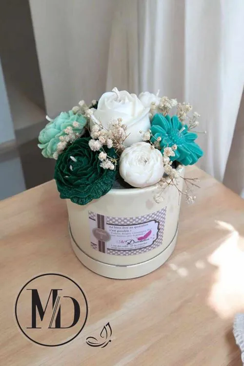 BOUQUET DE BOUGIES :JARDIN D'EMERAUDE (vert)