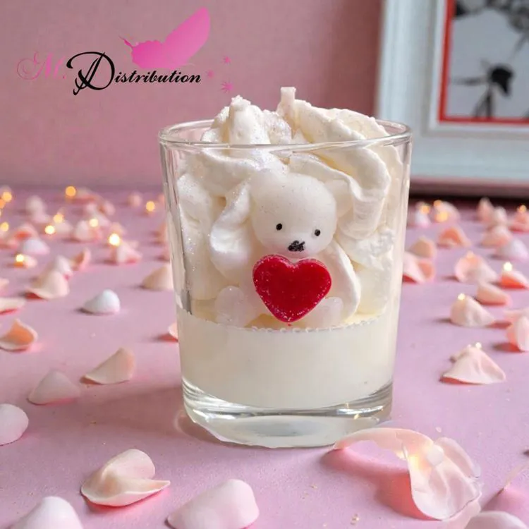 BOUGIE MINI VERRE OURSON COEUR 60G