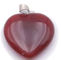 PENDENTIF CORNALINE COEUR 20MM 