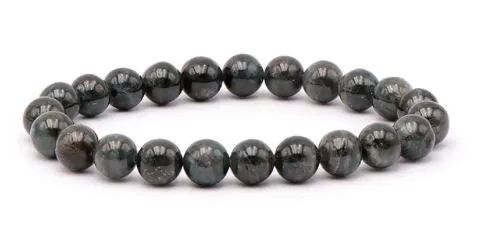 BRACELET CYANITE VERTE NOIRE AA  8MM