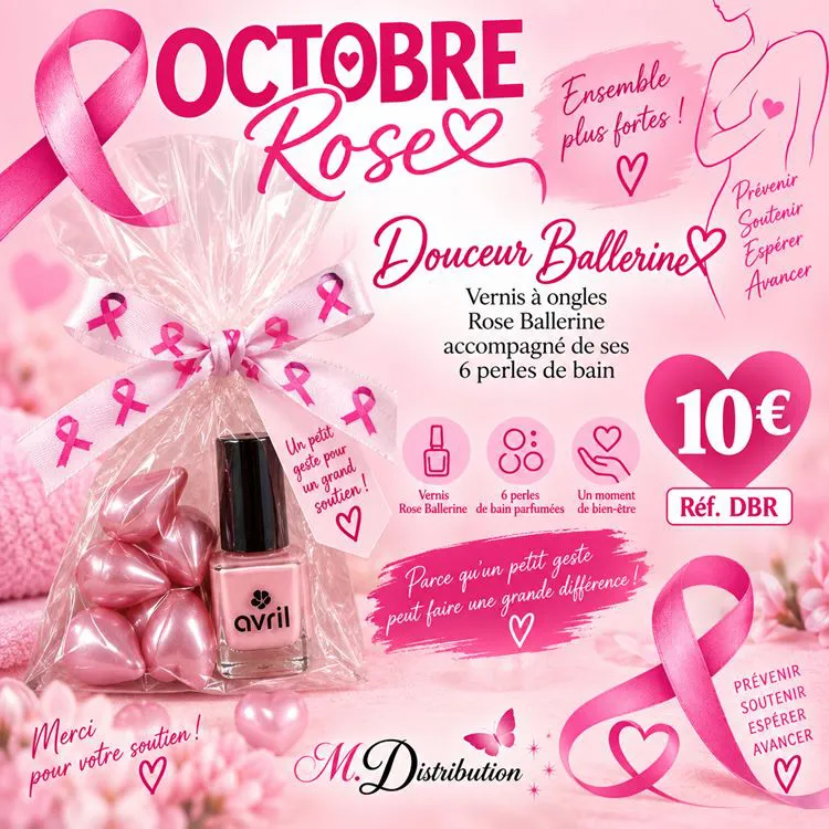 VERNIS ROSE BALLERINE + 6 PERLES BAIN + SACHET