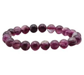 BRACELET FLUORINE VIOLETTE AA+ BOULE 8MM
