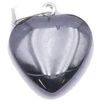 PENDENTIF HEMATITE COEUR 15MM 
