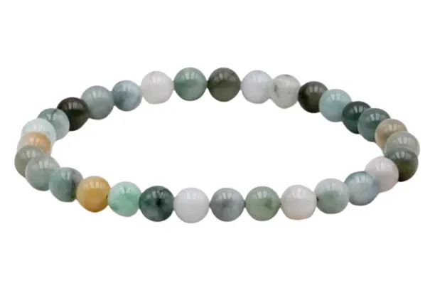 BRACELET JADE DE BIRMANIE B BOULE  6MM