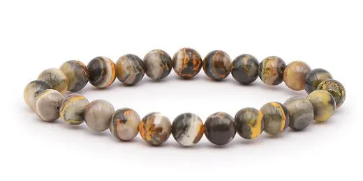 BRACELET JASPE BUMBLEBEE AA BOULE 8MM 