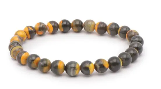 BRACELET JASPE BUMBLEBEE AA+ BOULE 6MM