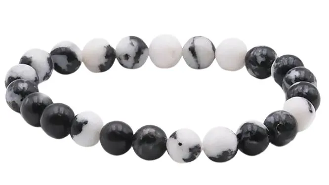 BRACELET JASPE ZEBRE AB BOULE  8MM 