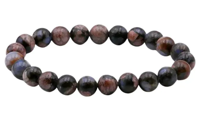 BRACELET BLEU LIBERITE AB BOULE 8MM 