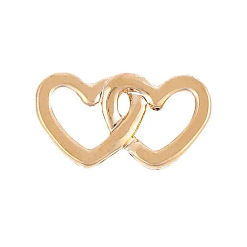CHARM PLAT EVASION COEUR DOUBLE ROSE