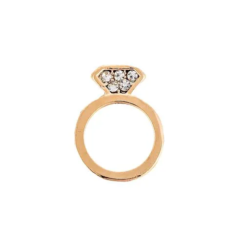 CHARM PLAT EVASION BAGUE ROSE