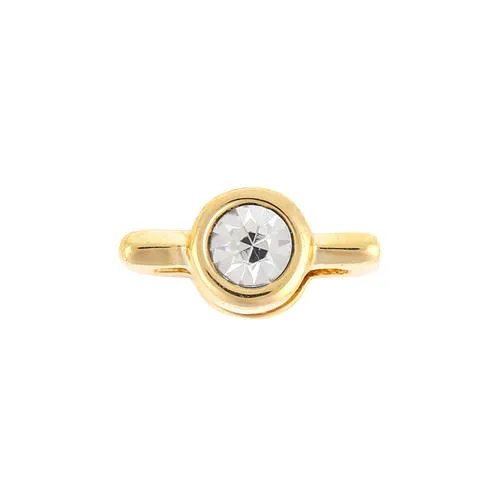CHARM PLAT EVASION ROND STRASS GOLD
