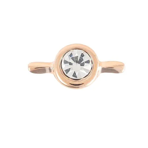 CHARM PLAT EVASION ROND STRASS ROSE
