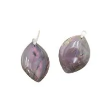 PENDENTIF LABRADORITE VIOLETTE PIERRE PLATE 