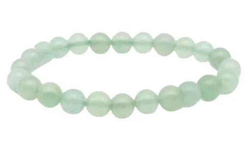 BRACELET BOULE AVENTURINE VERTE AB 8MM 