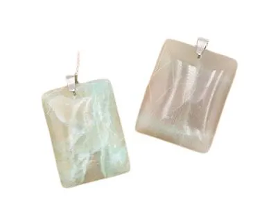PENDENTIF GARNERITE A PIERRE PLATE RECTANGLE 