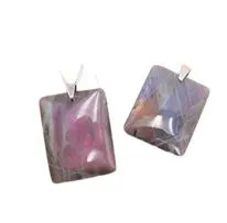 PENDENTIF  LABRADORITE VIOLET AA+ PIER PLATE RECTA
