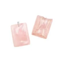 PENDENTIF QUARTZ ROSE AA  PIERRE PLATE RECTANGLE