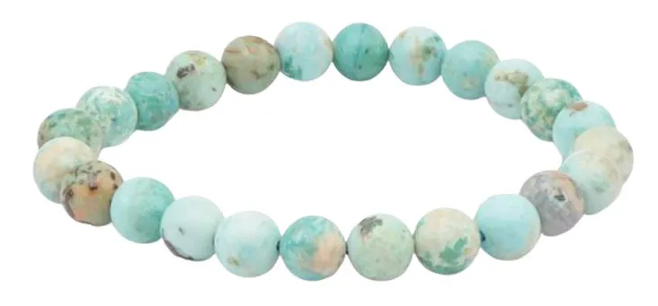 BRACELET TURQUOISE DU PEROU A BOULE  8MM 