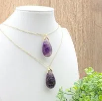 PENDENTIF GOUTTE AMETHYSTE  BRESIL A+