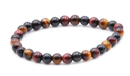 BRACELET BOULE 6MM OEIL MULTIPLE AA