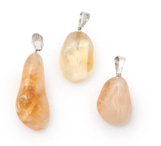 PENDENTIF CALCITE ORANGE AB PIERRE ROULEE 