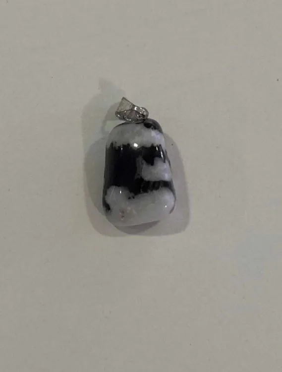 PENDENTIF JASPE ZEBRE AB PIERRE ROULEE 