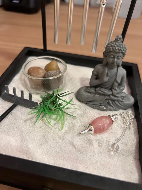 PENDULE LINGAM QUARTZ ROSE