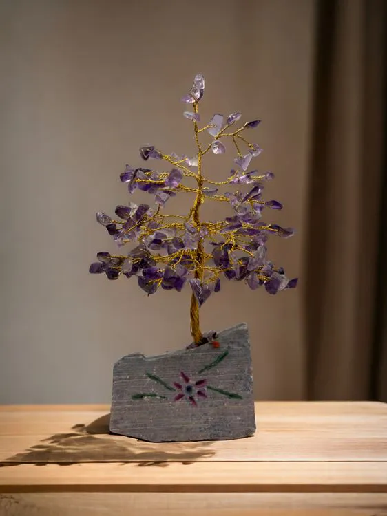 ARBRE A GEMMES D INDE AMETHYSTE 160 PIERRES