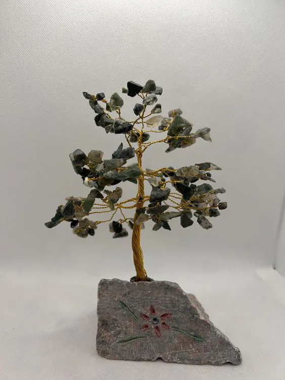 ARBRE A GEMMES D INDE AGATE MOUSSE 160 PIERRES