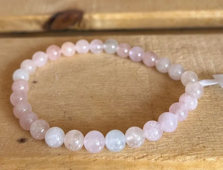 BRACELET MORGANITE 6MM BOULE AA