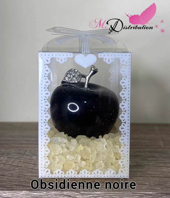POMME OBSIDIENNE NOIRE A 45MM