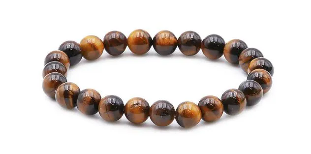 BRACELET OEIL DE TIGRE A BOULE 8MM 