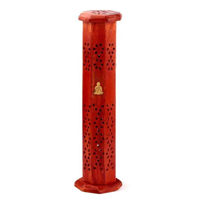 PORTE ENCENS TOUR BOUDHA  EN  BOIS DE MANGUIER