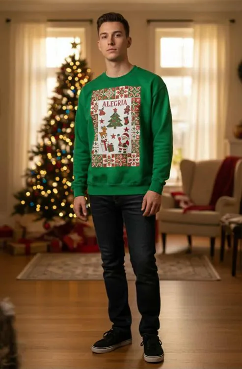 PULL DE NOEL 1 VERT SAPIN