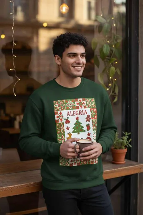 PULL DE NOEL VERT BOUTEILLE