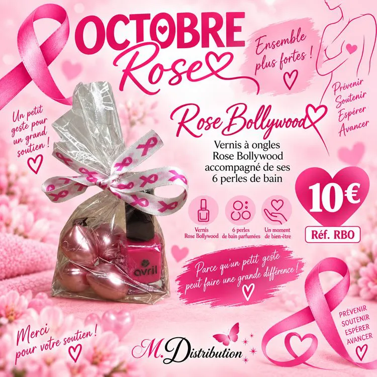 VERNIS ROSE BOLLYWOOD + 6 PERLES BAIN + SACHET