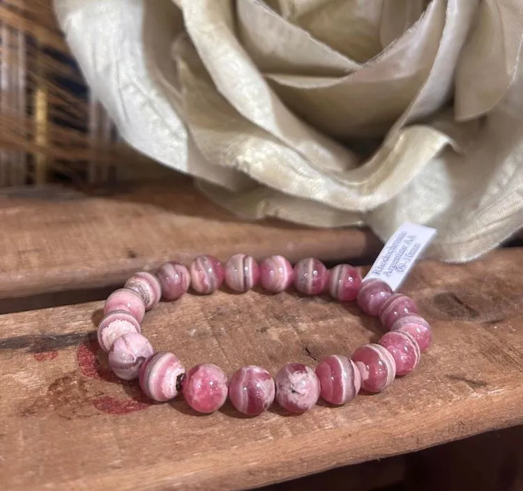 BRACELET RHODOCHROSITE ARGENTINE AA (9-10MM)