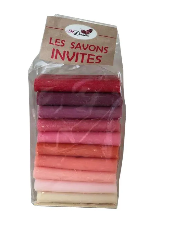 SAVON INVITE EN LOT DE 10 X 25GR SENTEURS TOMATE