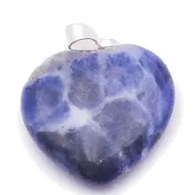 PENDENTIF SODALITE COEUR 20MM 