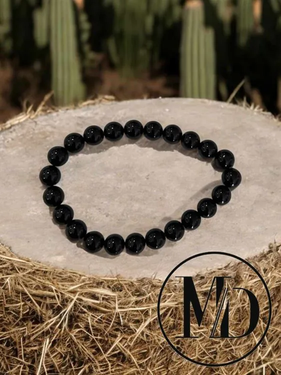 BRACELET TOURMALINE NOIRE A 8MM