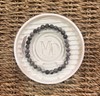 BRACELET AGATE CRAZY LACE GRISE A BOULE  6MM 1